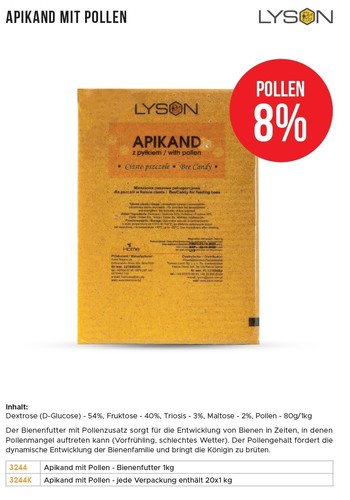 Lyson mangime per api apikand - api,